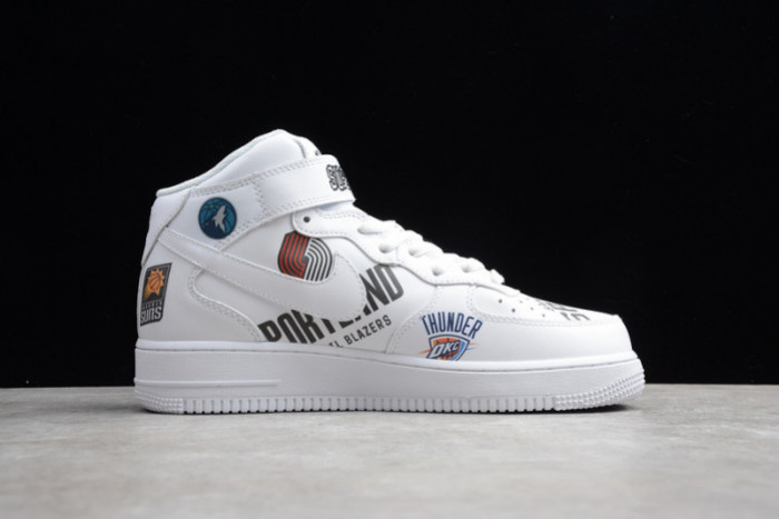 AIR FORCE 1 MID NBA WHITE AQ8017-100