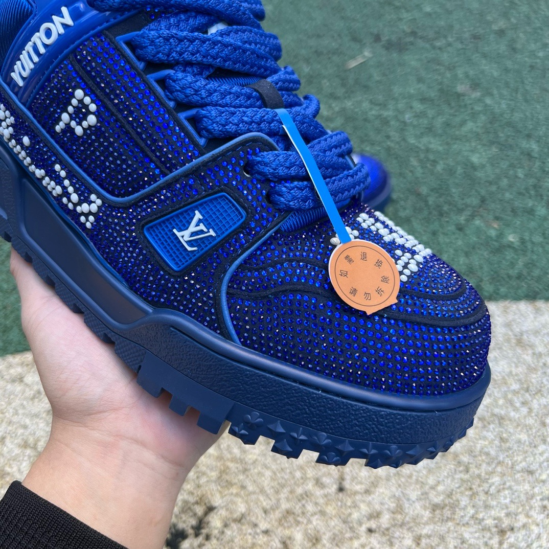LV TRAINER MAXI Full of diamonds blue